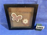 Shadow Box Frame, Butterfly/Flower Dream,