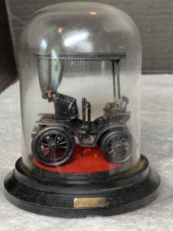 Vintage Glass enclosed Peugeot 1890's Model Car