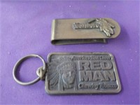 Redman key chain, Marlboro money clip