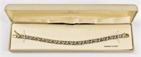 18K Gold Plated Sterling Silver Diamond Bracelet