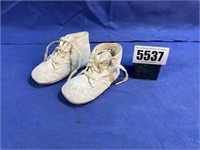 White Leather Baby Shoes