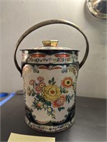 Vintage Floral Design w/ Handles Tin from Murray