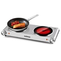 Cusimax 1800W Infrared Double Burner Electric Stov
