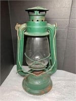 Vintage Green Swallow Brand Lantern  12 7/8in