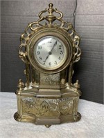 VINTAGE ORNATE FRENCH STYLE HEAVY BRASS 8 DAY