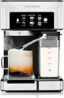 Chefman 6-in-1 Espresso Machine,Powerful 15-Bar Pu