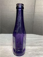 Antique Purple Amethyst Blown Glass 7oz Bottle F