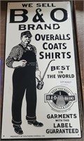 B & O OVERALL ADVERTISING SIGN