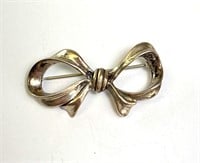Vintage Sterling Bow Pin 7 Grams