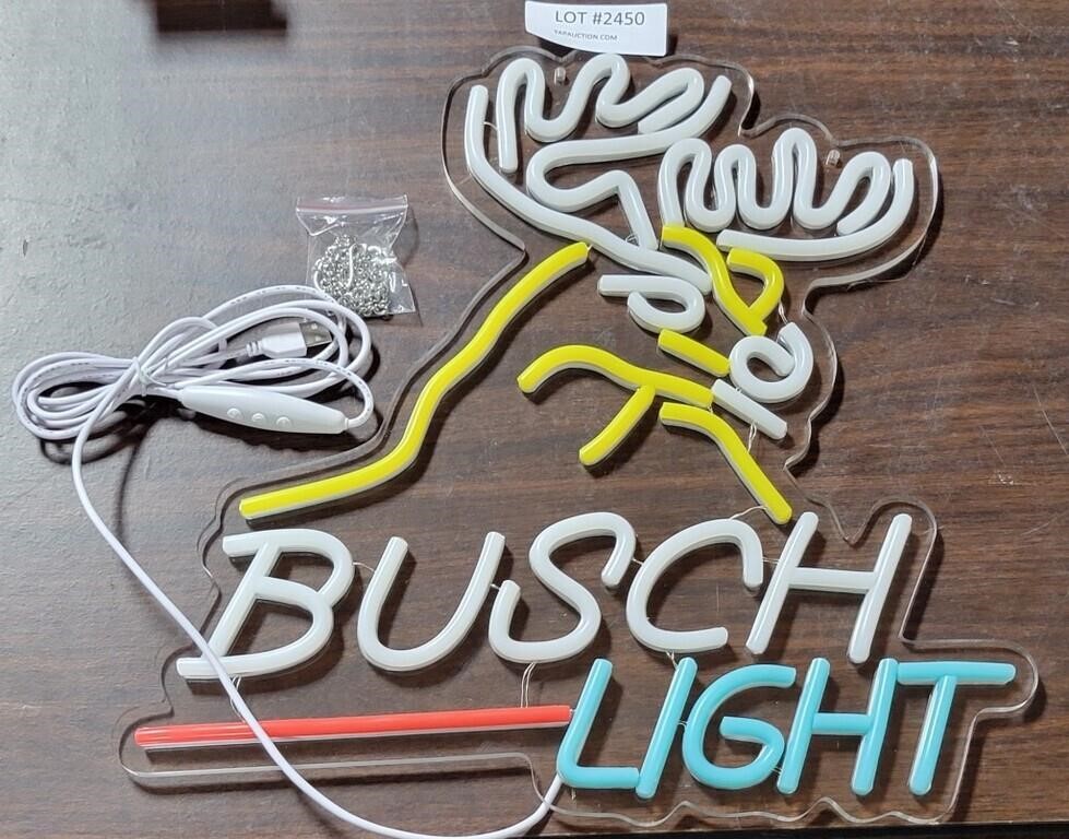 LIKE NEW BUSCH LIGHT LIGHTED NEON STYLE SIGN