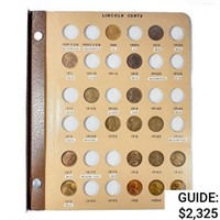 1909-1958 Lincoln Cent Book (106 Coins)