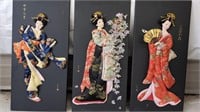 Japanese 3-D Wall Plaques