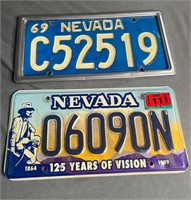 Lot of 2 Nevada License Plates