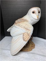 Franklin Mint Barn Owl 1987 Porcelain Hand