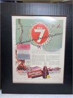 Vintage Framed Pearl Harbor WWII Dec 7 Dr Pepper