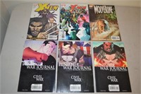 Six Punisher and Xmen Comics