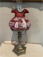 Outstanding Vintage Fenton Mary Gregory Cranberry