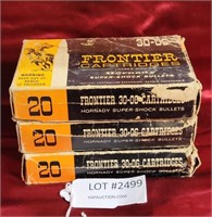 3 BOXES OF FRONTIER 30-06 CARTRIDGES