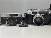 Yashica Electra 35 and Konica C35 Film Cameras