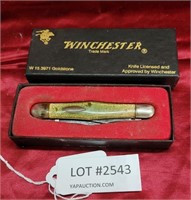 WINCHESTER 3 BLADE FOLDING KNIFE W/CASE