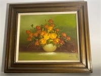 Framed Floral Still Life (Signed K. Rossy)