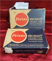 2 BOXES OF PETERS 30-06 CENTER FIRE CASINGS
