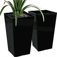 QCQHDU 21 inch Tall Outdoor Planters. Made From Re