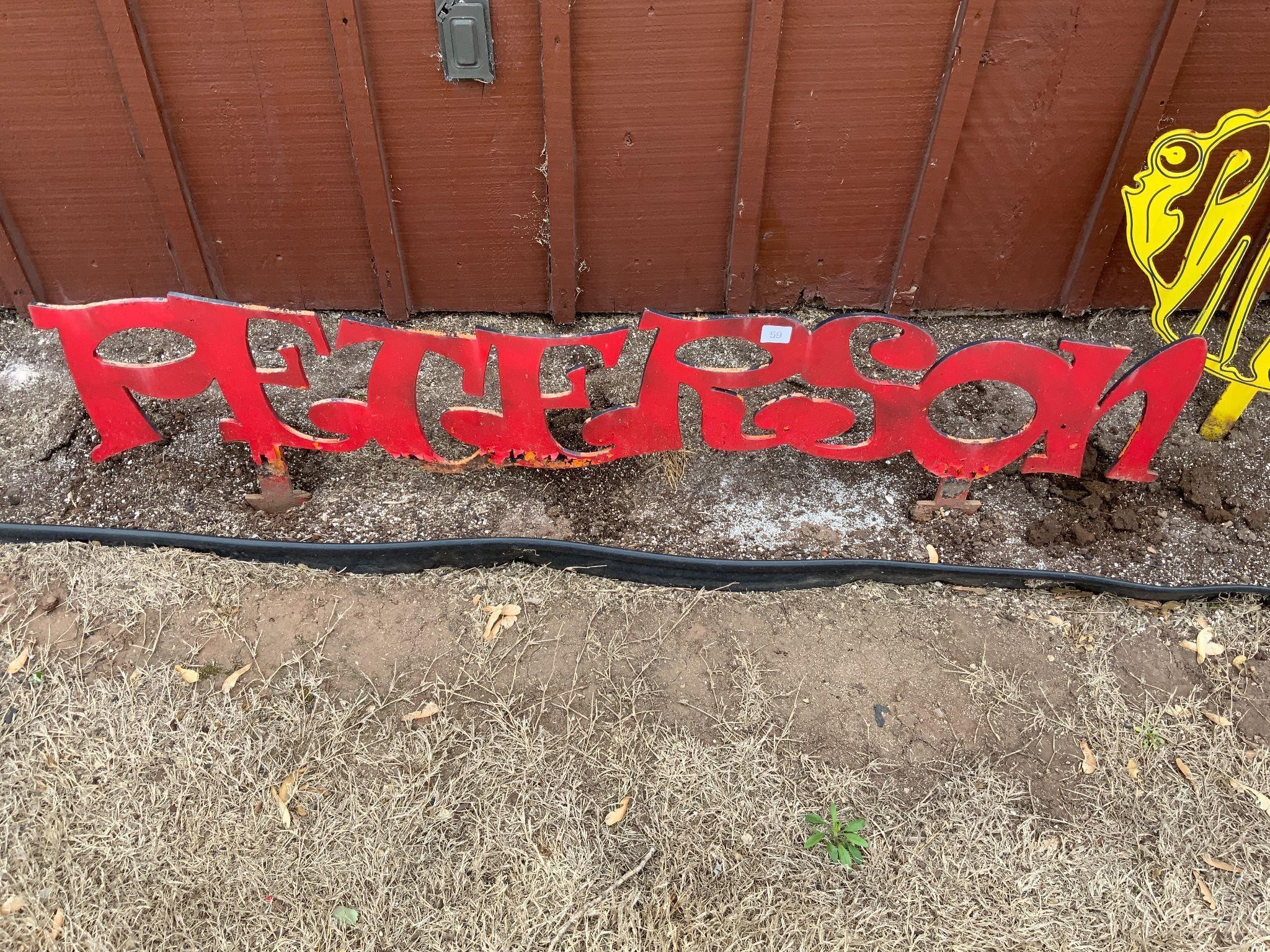60" Heavy Metal Peterson Sign