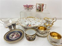 Vintage Dresden Small Bowl & Pitcher, Assorted
