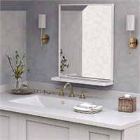 ANYHI Bathroom Wall Mirror with Shelf, Rectangular