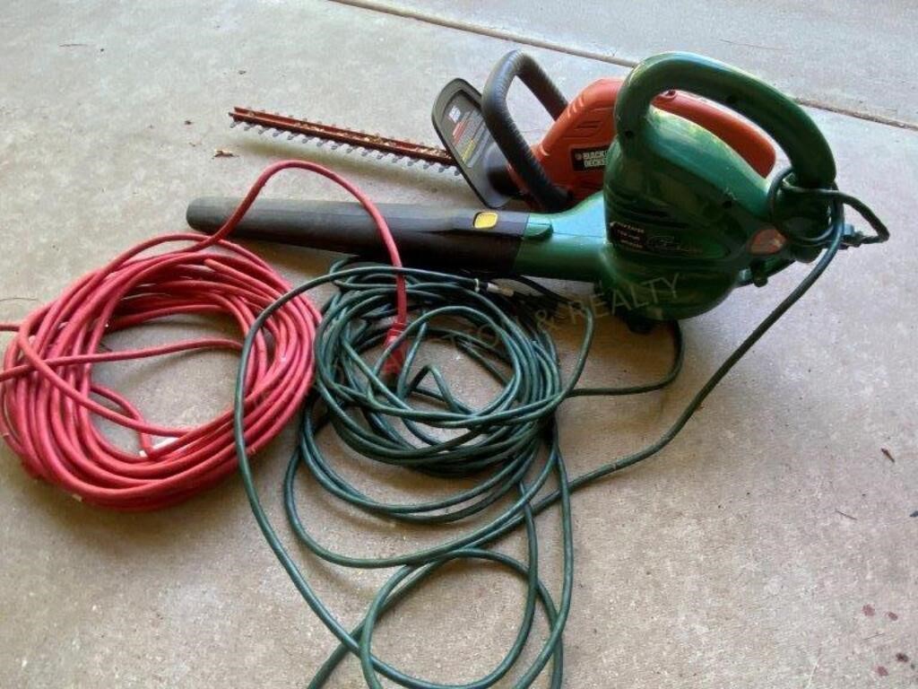 Blower & Hedge Trimmer & Cords