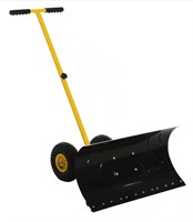 Snow shovel with wheels