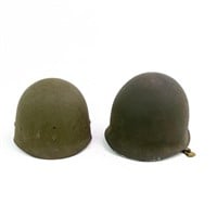 WWII US M1 Helmet-Fixed Bale,Front Seam,Steel Rim