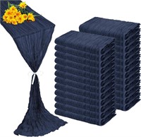 $47  24 Pack Cheesecloth Runner 20x120 inch  Navy