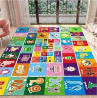 PartyKindom Kids Play Rug Mat Playmat with Non-Sli