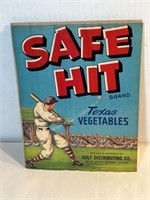 Original 1940s Safe Hit Texas Vegetables