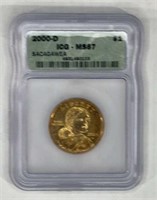 MS-67 2000-D US Sacagawea dollar