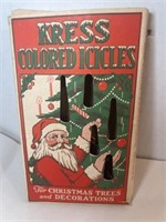 Vintage 1930s Kress Colored Icicles with Santa