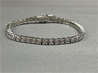 CZ 925 stamped tennis bracelet