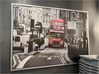 Dbl Decker Bus Canvas Picture - 55 x 40