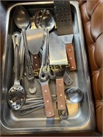 S/S Insert w/ Qty of Serving Spoons, Flippers,
