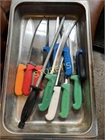 S/S Insert w/ 11 Chef Knives & Sharpener