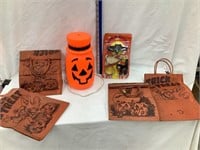 Vintage Halloween Decorations Incl. (4) Trick or