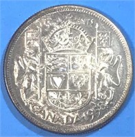 1958 Fifty Cents Silver Canada