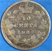 1887 10 Cents Silver Canada