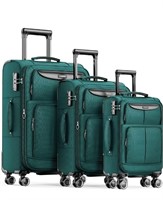 SHOWKOO Luggage Sets 3 Piece Softside Expandable L