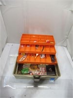 tackle box with assorted tackle