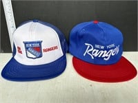 2 vintage New York Rangers hats