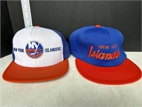 2 vintage New York Islanders hats
