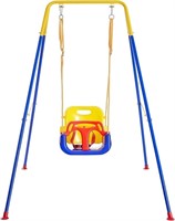 Toddler Multi Function Swing Set, Yellow/Blue/Red